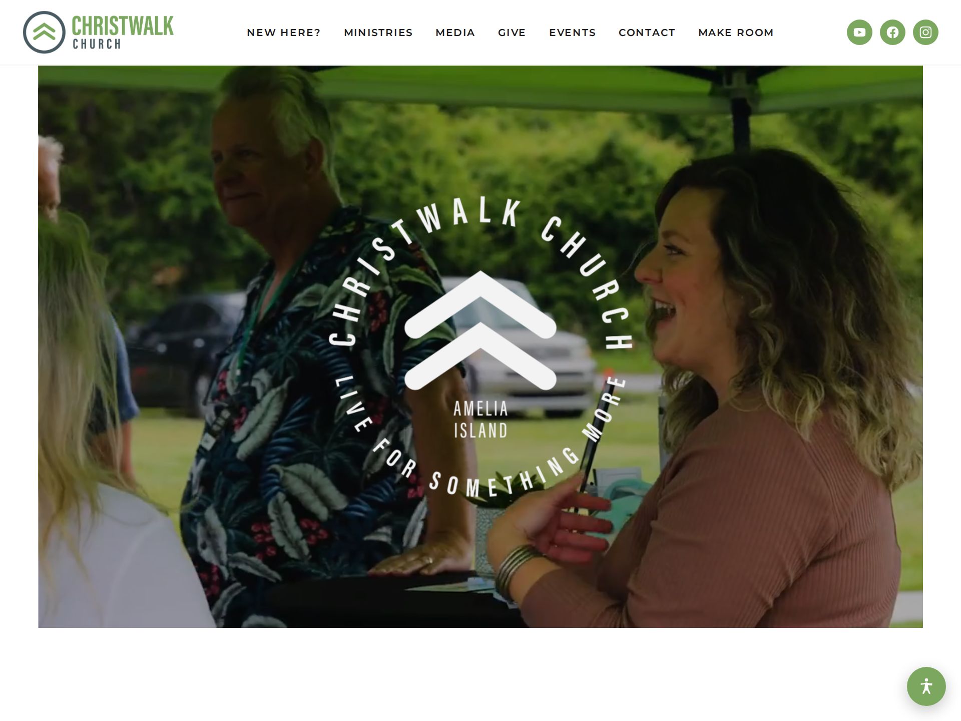 Screenshot of the live Christ Walk Church website